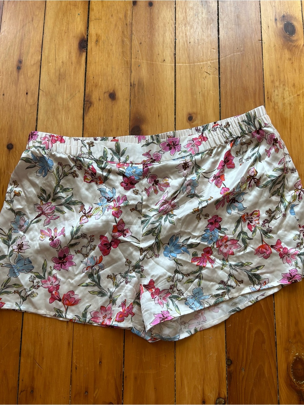 Ginia silk floral shorts pajama bottoms xxl
